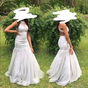 Silver Prom Dress Size 2